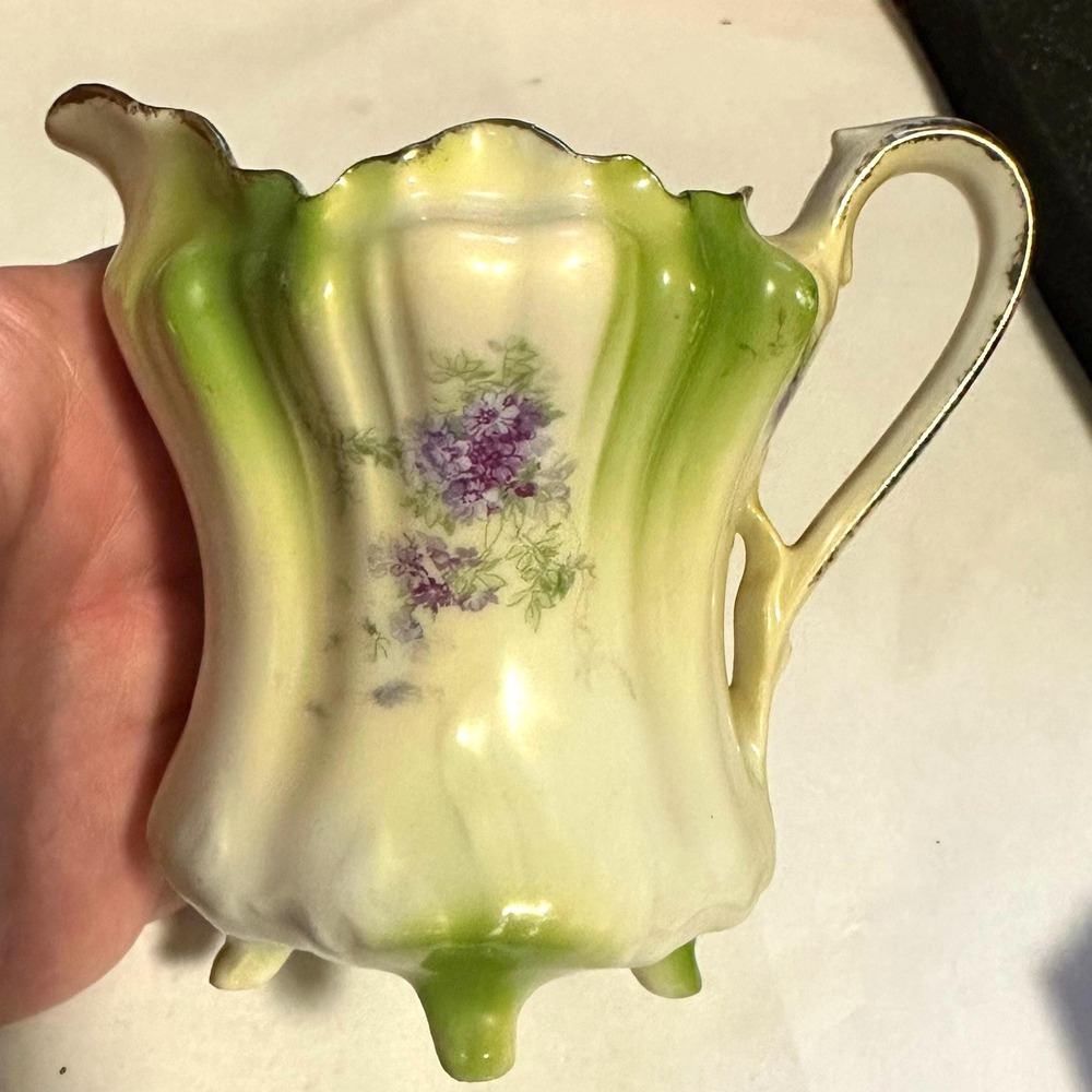 Antique RS Germany Porcelain Footed Creamer